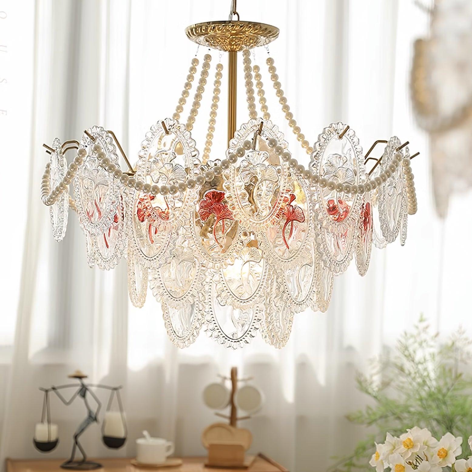 Havin Chandelier Lustrous pearls - Lamp Copper