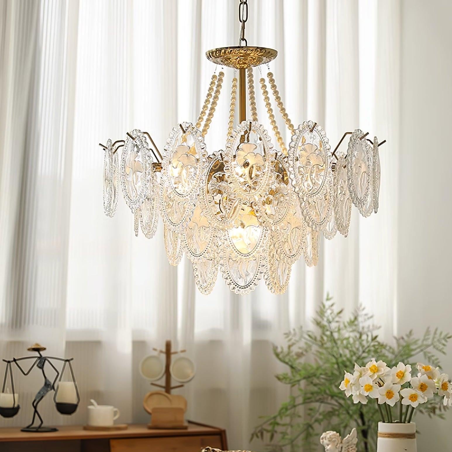 Havin Chandelier Lustrous pearls - Lamp Copper