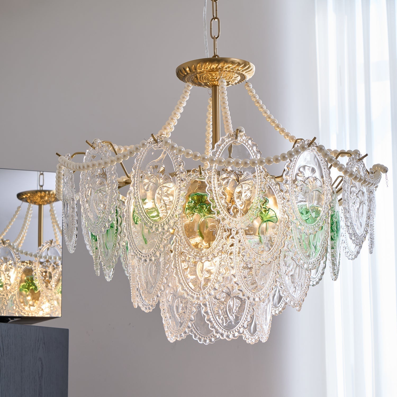 Havin Chandelier Lustrous pearls - Lamp Copper
