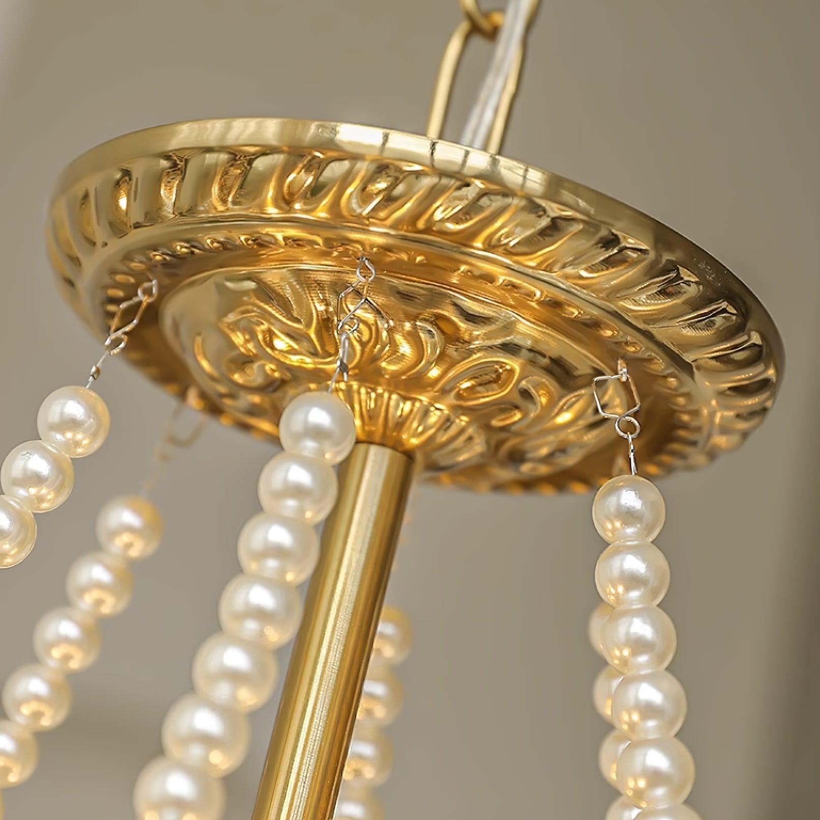 Havin Chandelier Lustrous pearls - Lamp Copper