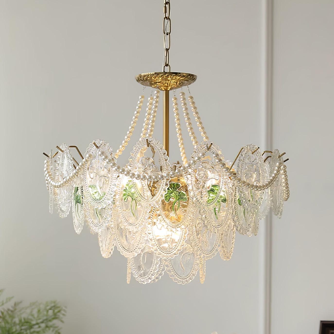 Havin Chandelier Lustrous pearls - Lamp Copper