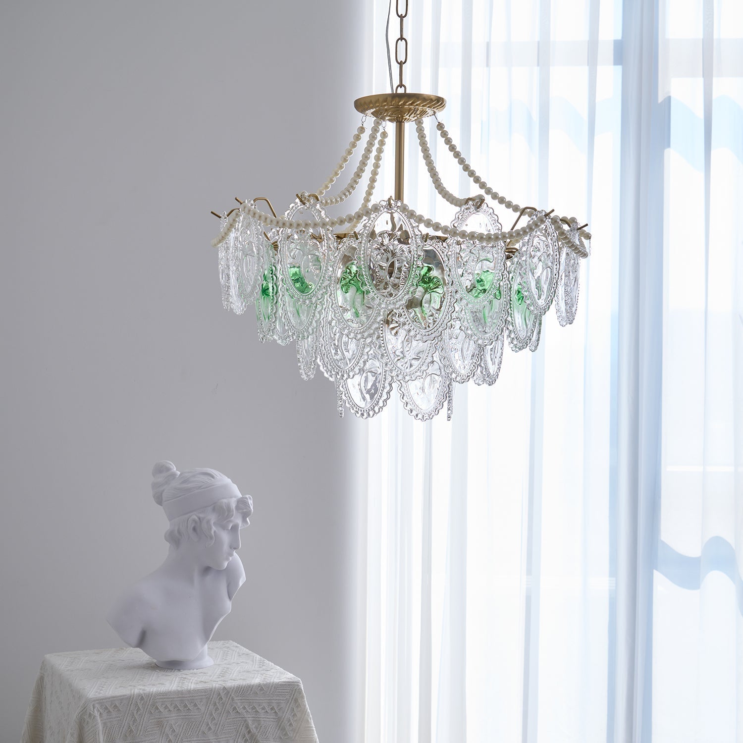 Havin Chandelier Lustrous pearls - Lamp Copper