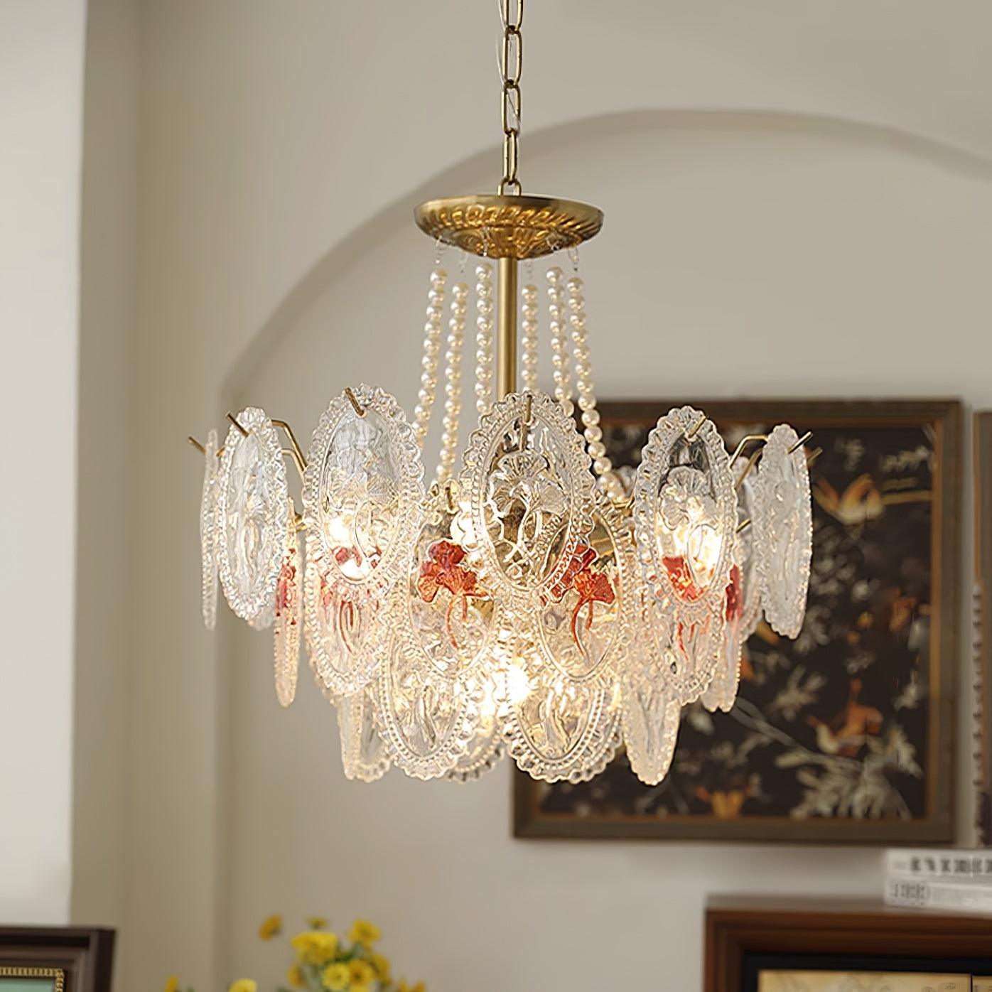 Havin Chandelier Lustrous pearls - Lamp Copper