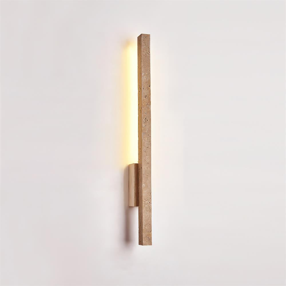 Opalyn Slim Travertine Wall Lamp - Lamp Copper