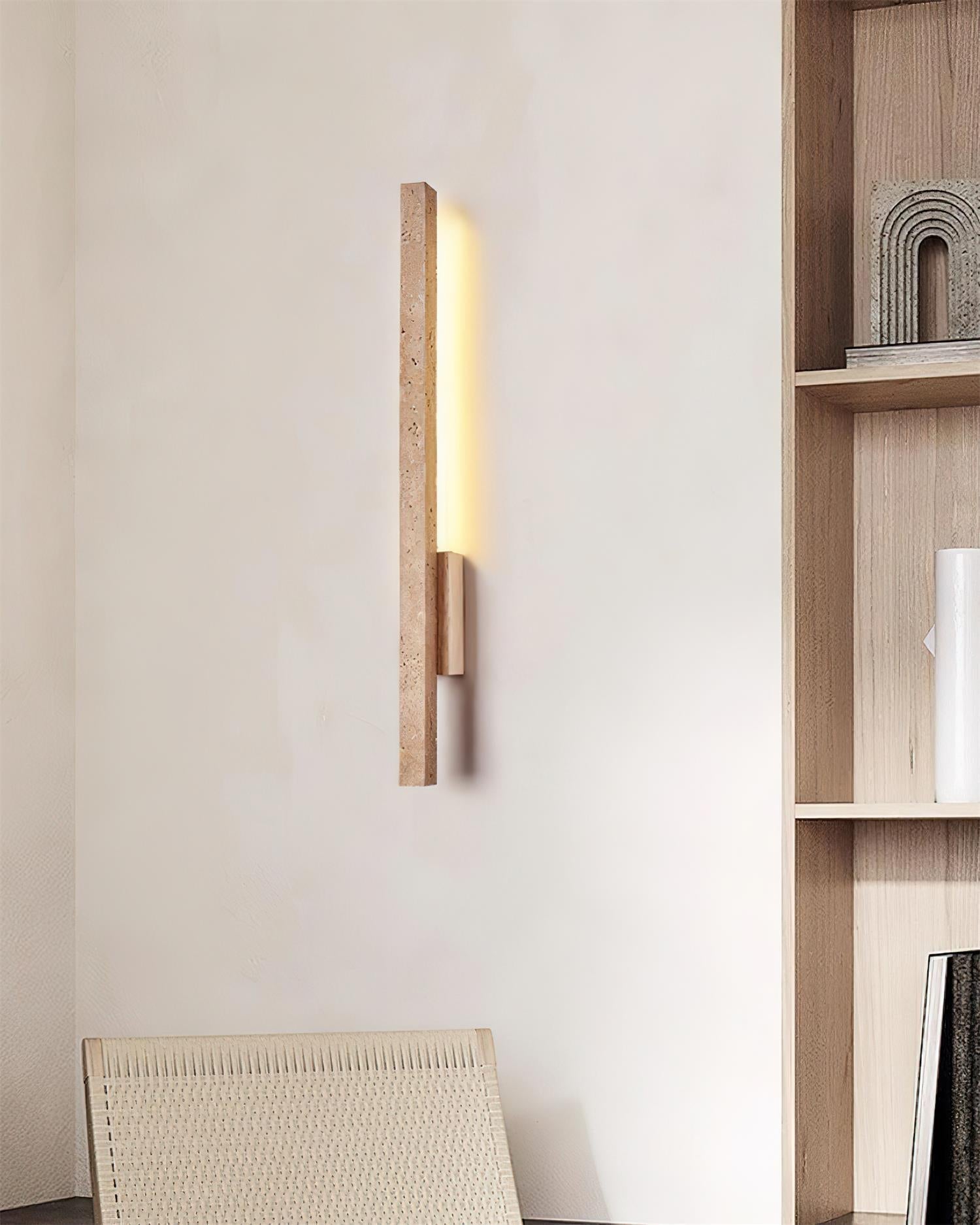 Opalyn Slim Travertine Wall Lamp - Lamp Copper