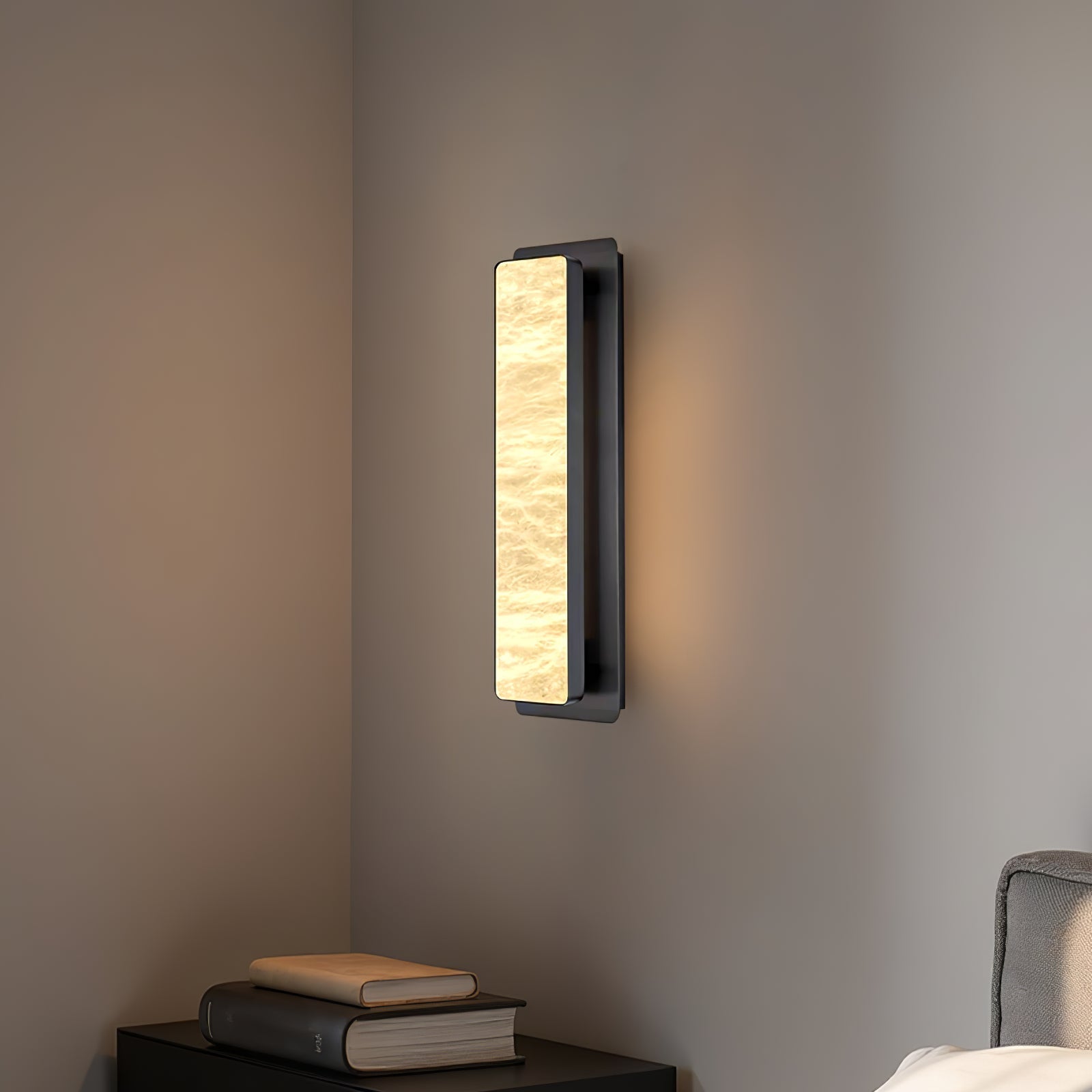 Ollore Linear Alabaster Wall Light - Lamp Copper