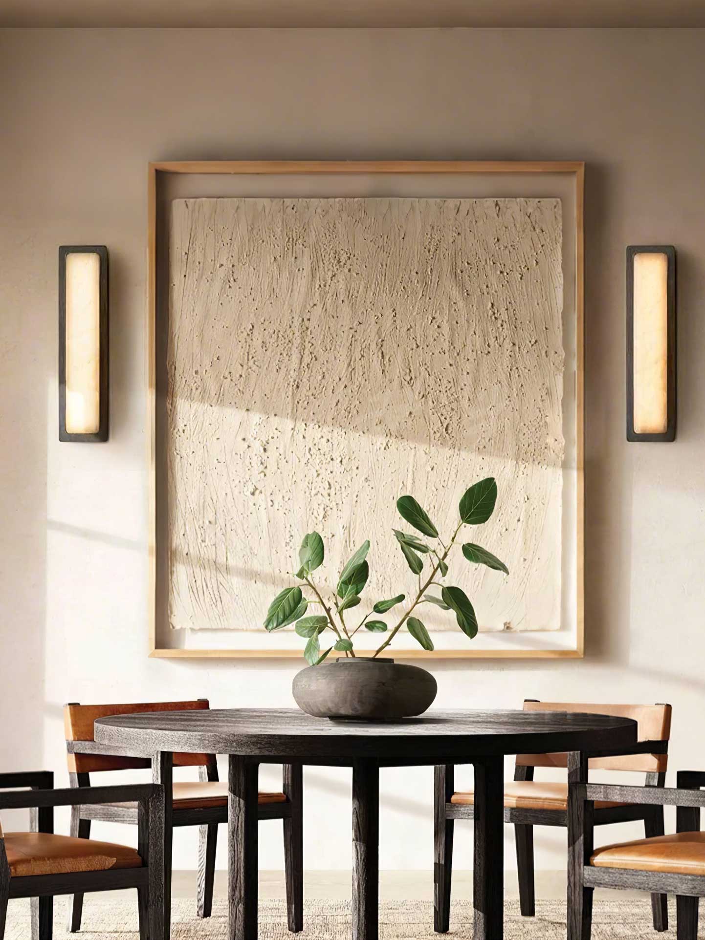 Ollore Linear Alabaster Wall Light - Lamp Copper