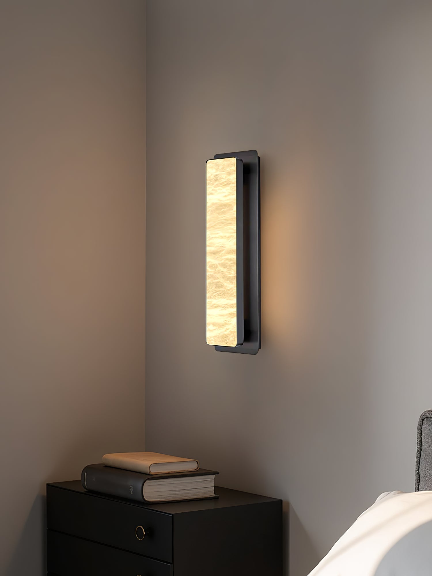 Ollore Linear Alabaster Wall Light - Lamp Copper