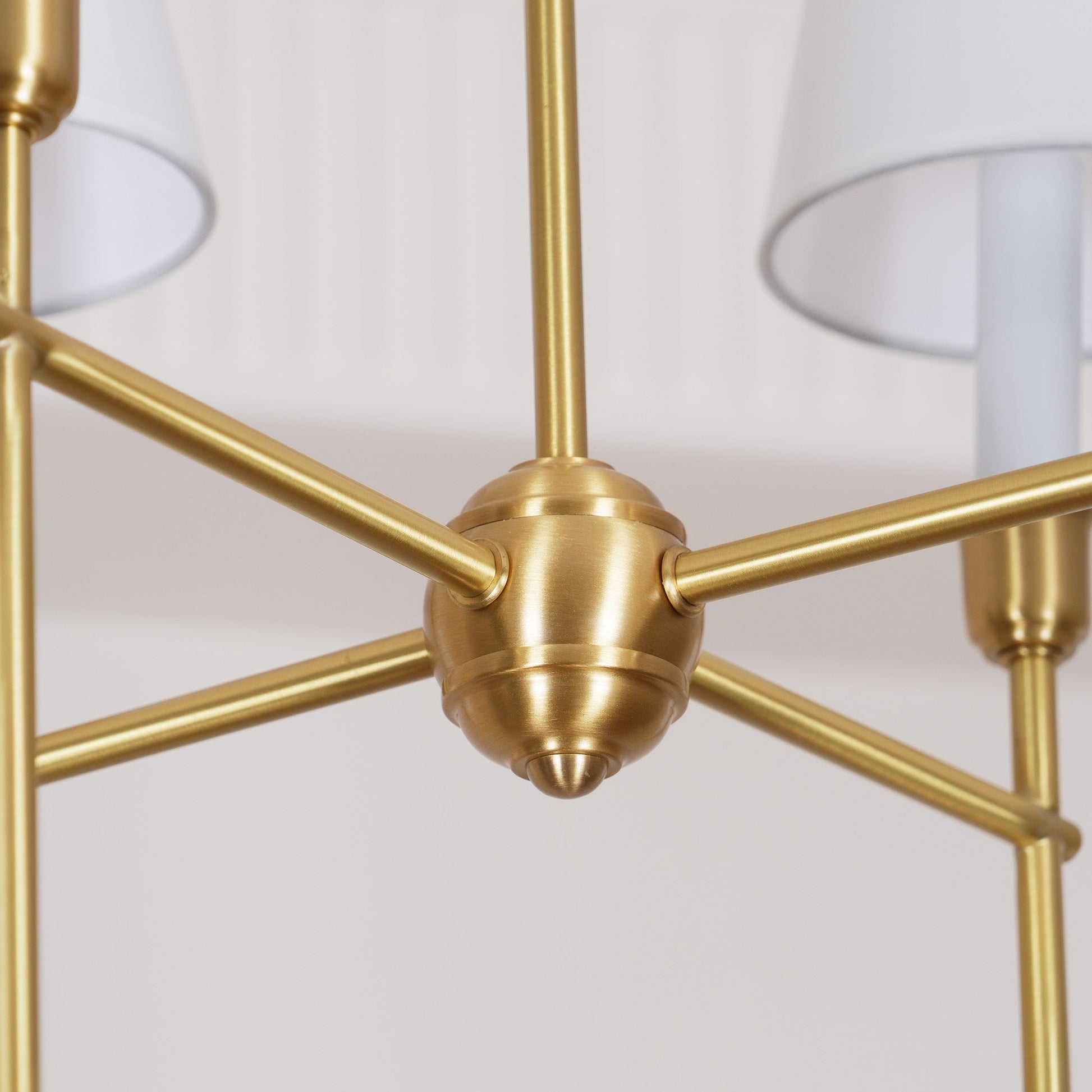 Talia Chandelier Luxury Brass Fabric - Lamp Copper