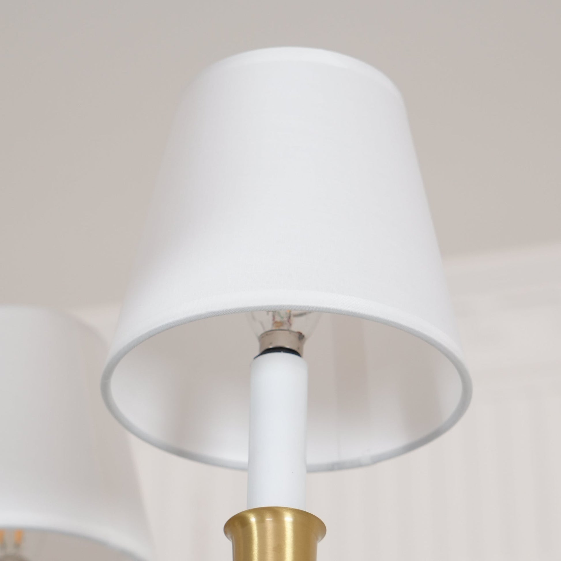 Talia Chandelier Luxury Brass Fabric - Lamp Copper