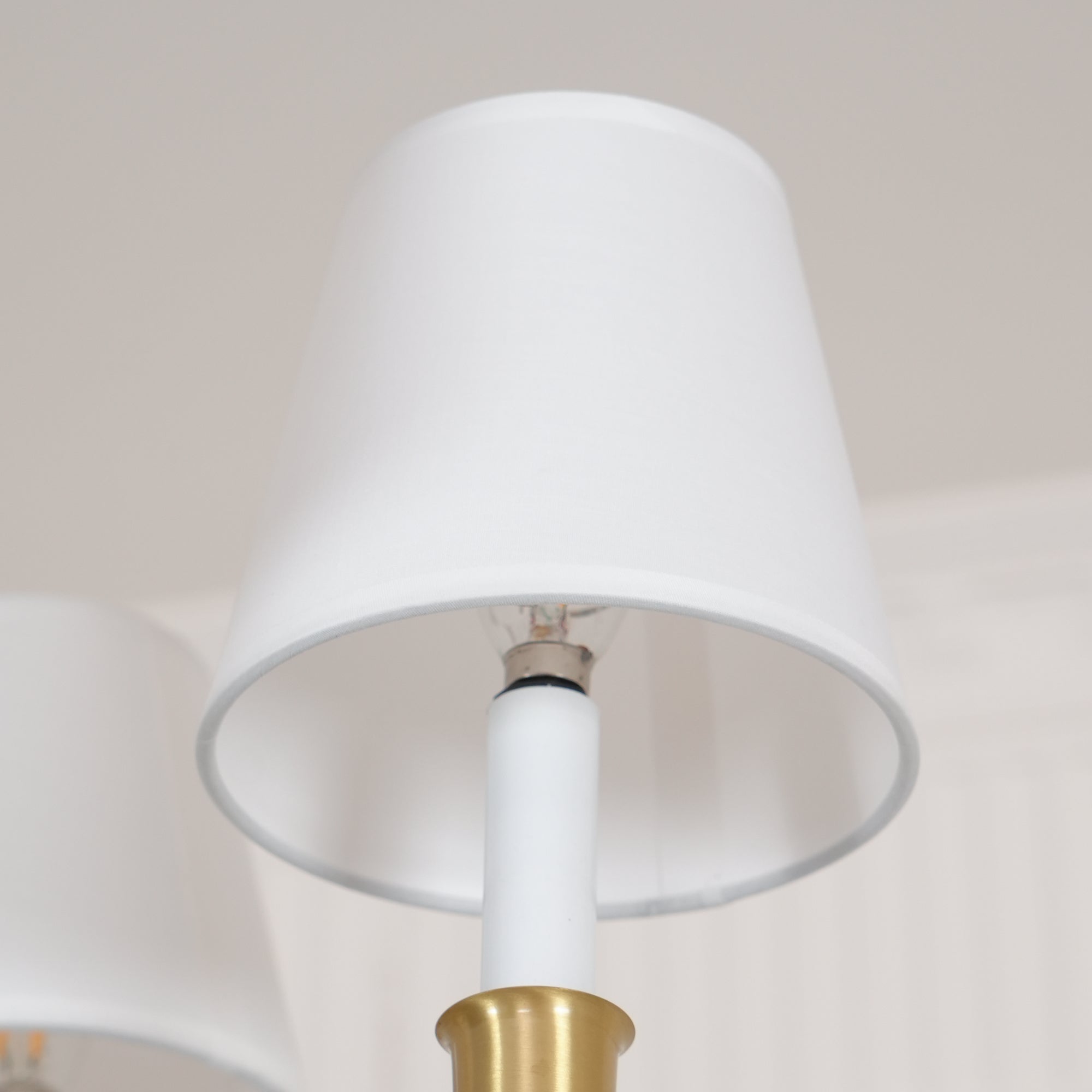 Talia Chandelier Luxury Brass Fabric - Lamp Copper