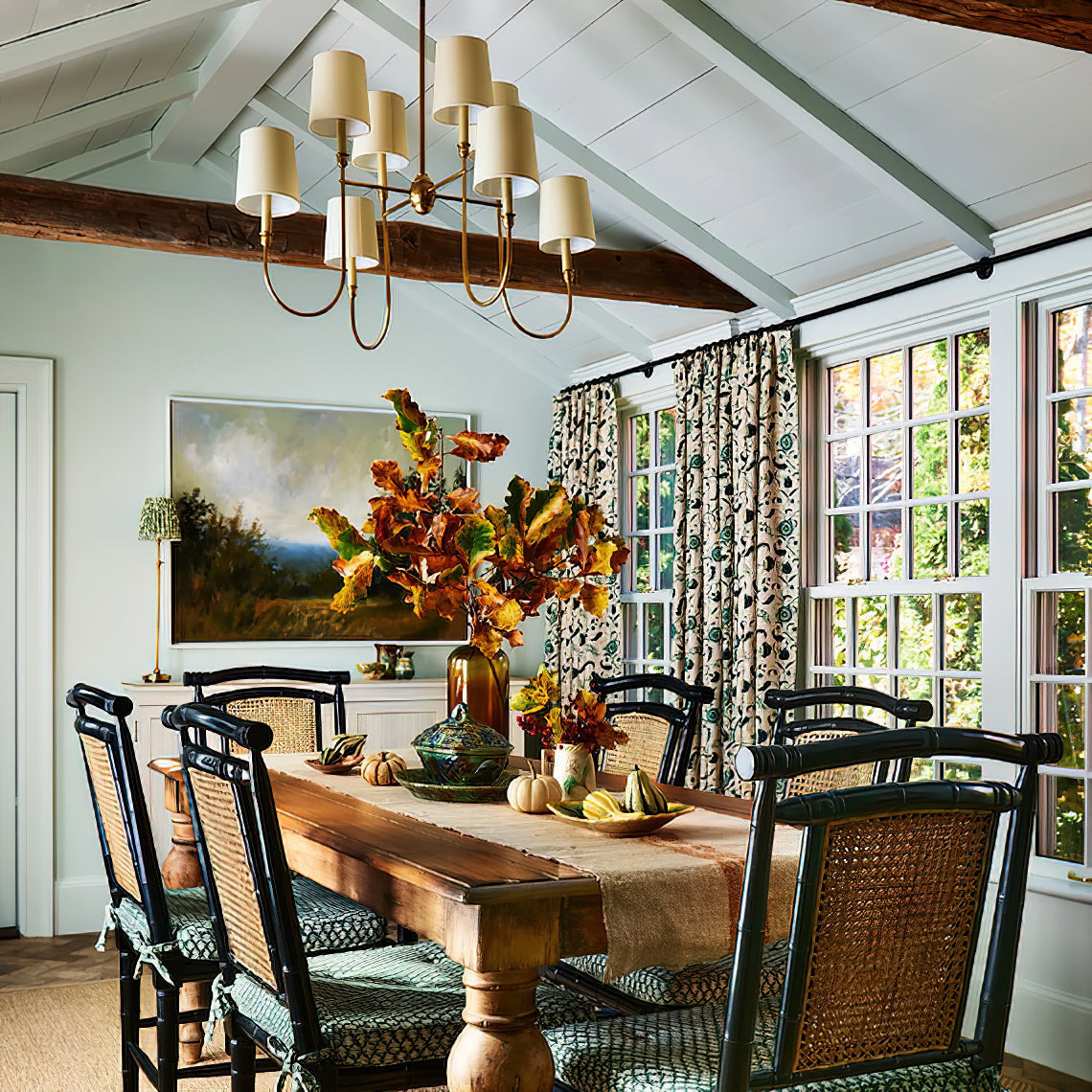 Talia Chandelier Luxury Brass Fabric - Lamp Copper
