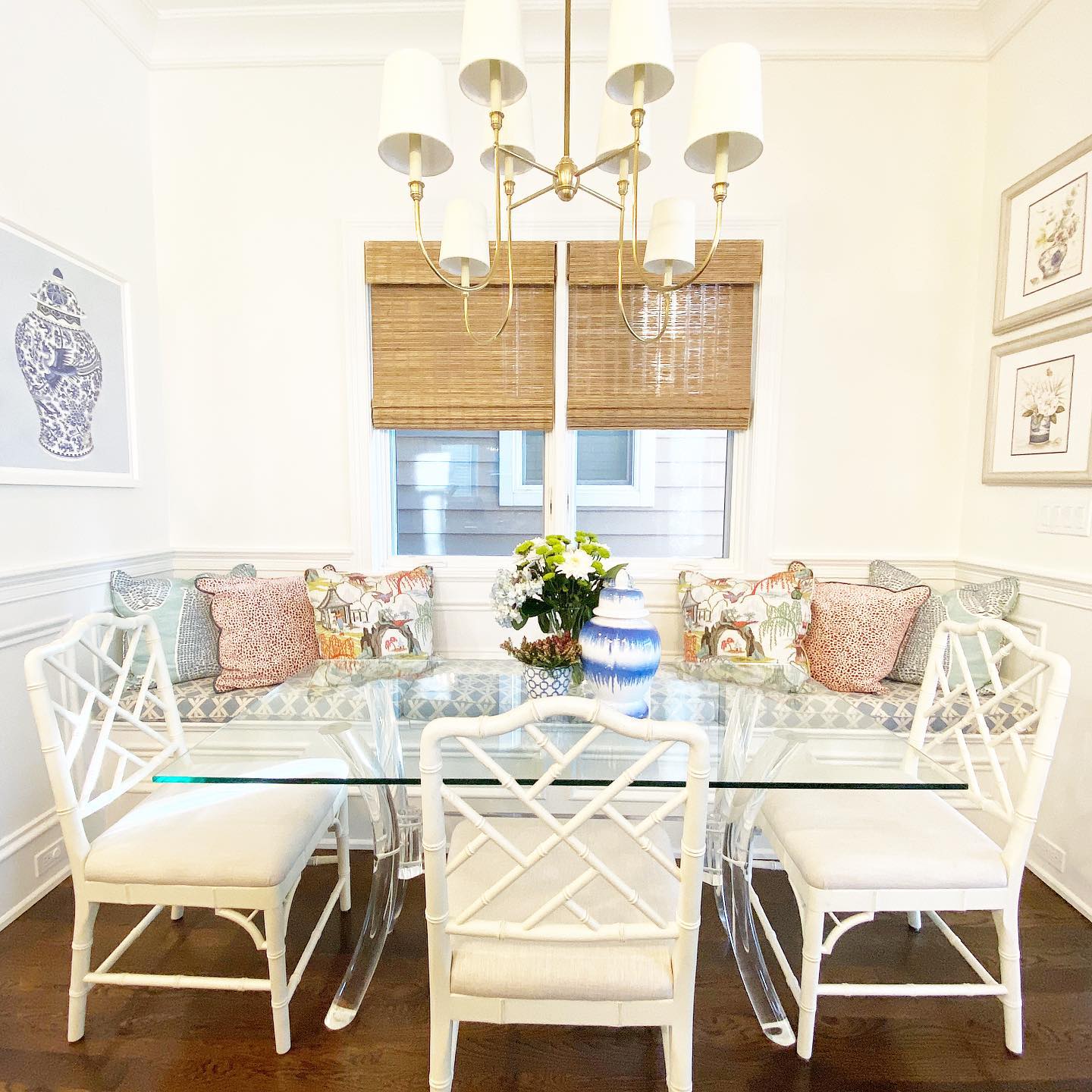 Talia Chandelier Luxury Brass Fabric - Lamp Copper