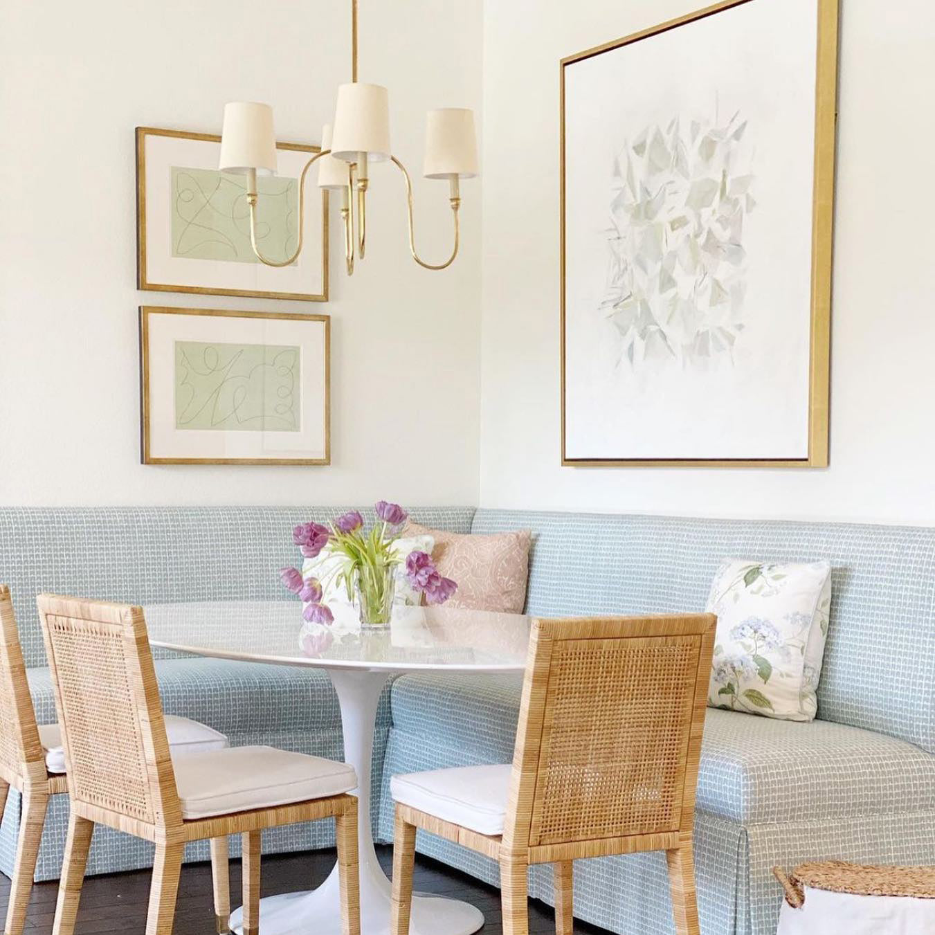Talia Chandelier Luxury Brass Fabric - Lamp Copper
