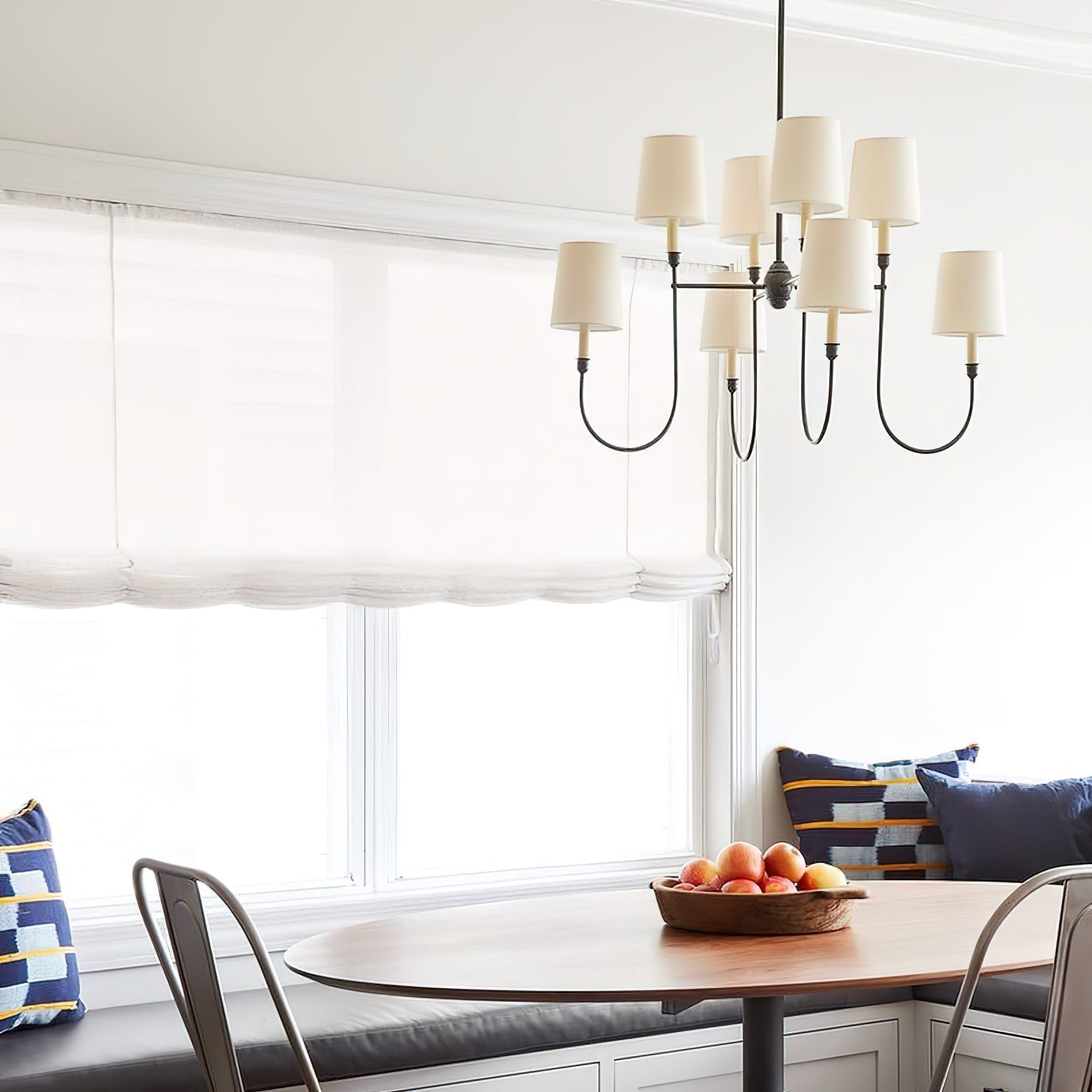 Talia Chandelier Luxury Brass Fabric - Lamp Copper