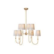 Nyshair Vintage Industrial Brass Fabric Chandelier - Lamp Copper