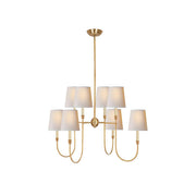 Talia Chandelier Luxury Brass Fabric - Lamp Copper