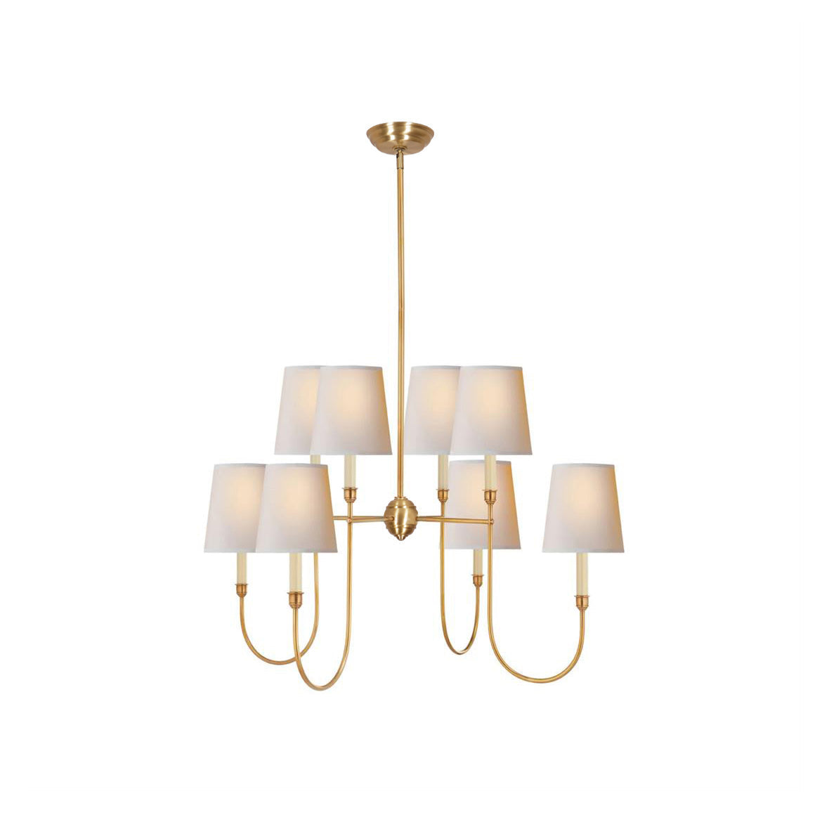 Talia Chandelier Luxury Brass Fabric - Lamp Copper