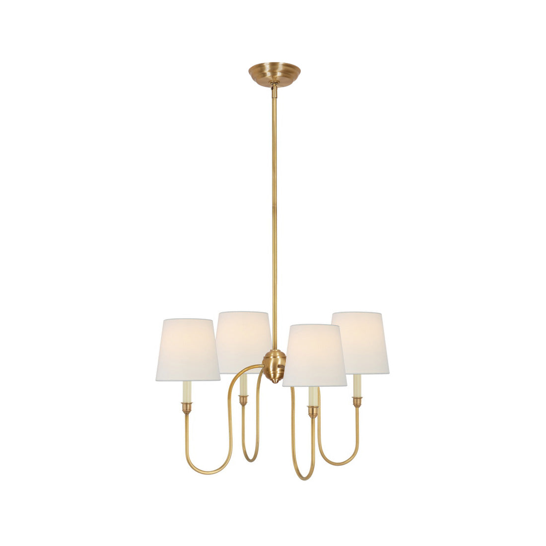 Talia Chandelier Luxury Brass Fabric - Lamp Copper