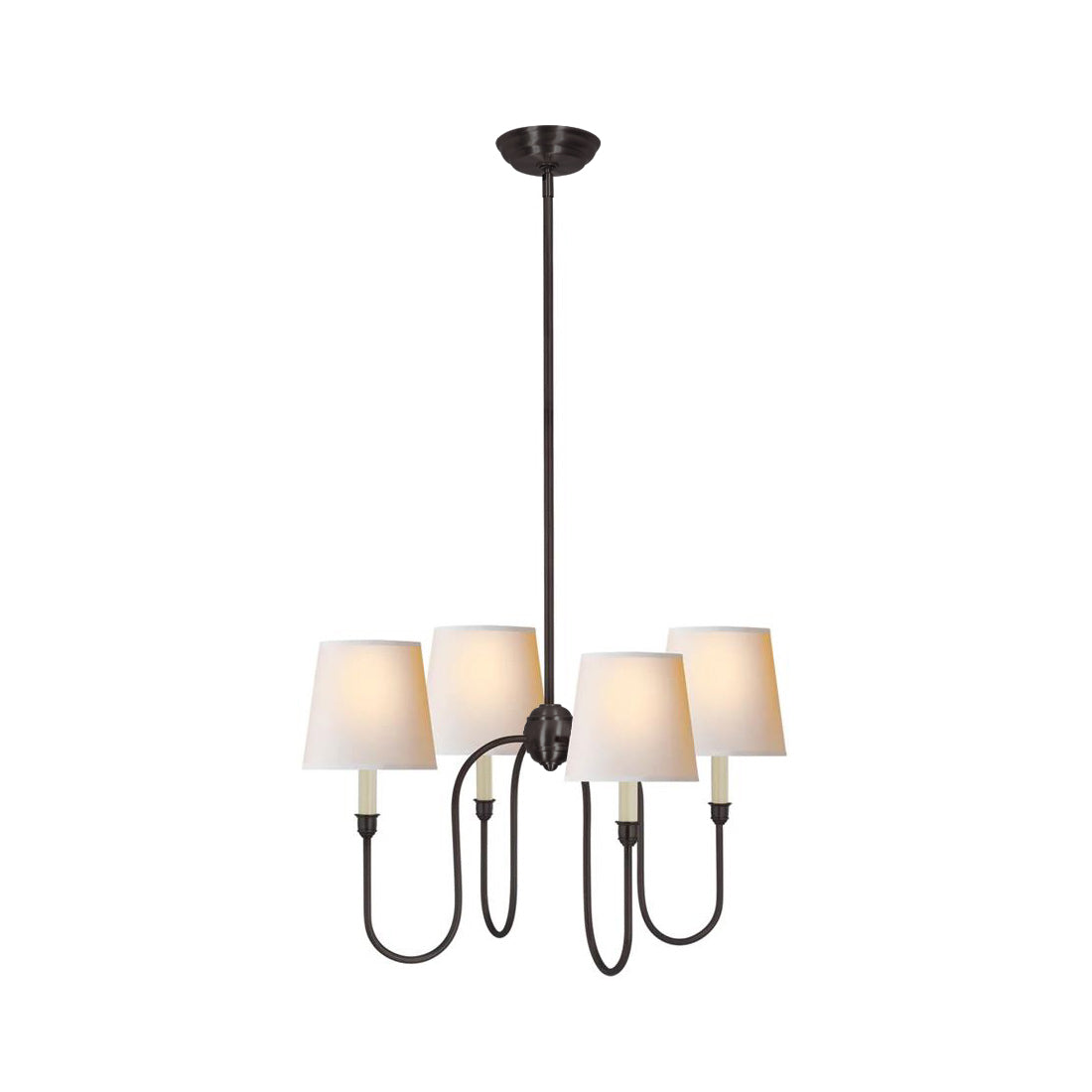 Talia Chandelier Luxury Brass Fabric - Lamp Copper
