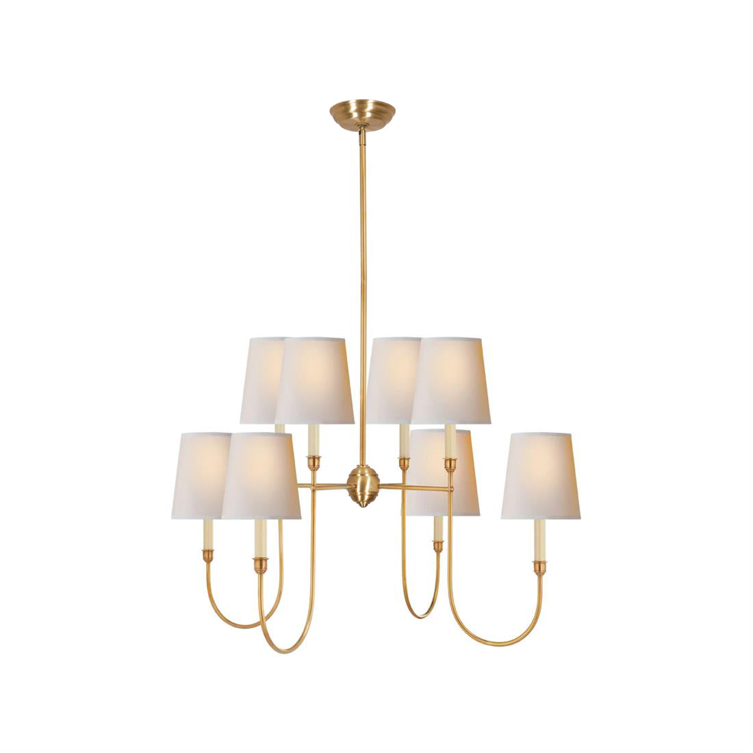 Talia Chandelier Luxury Brass Fabric - Lamp Copper