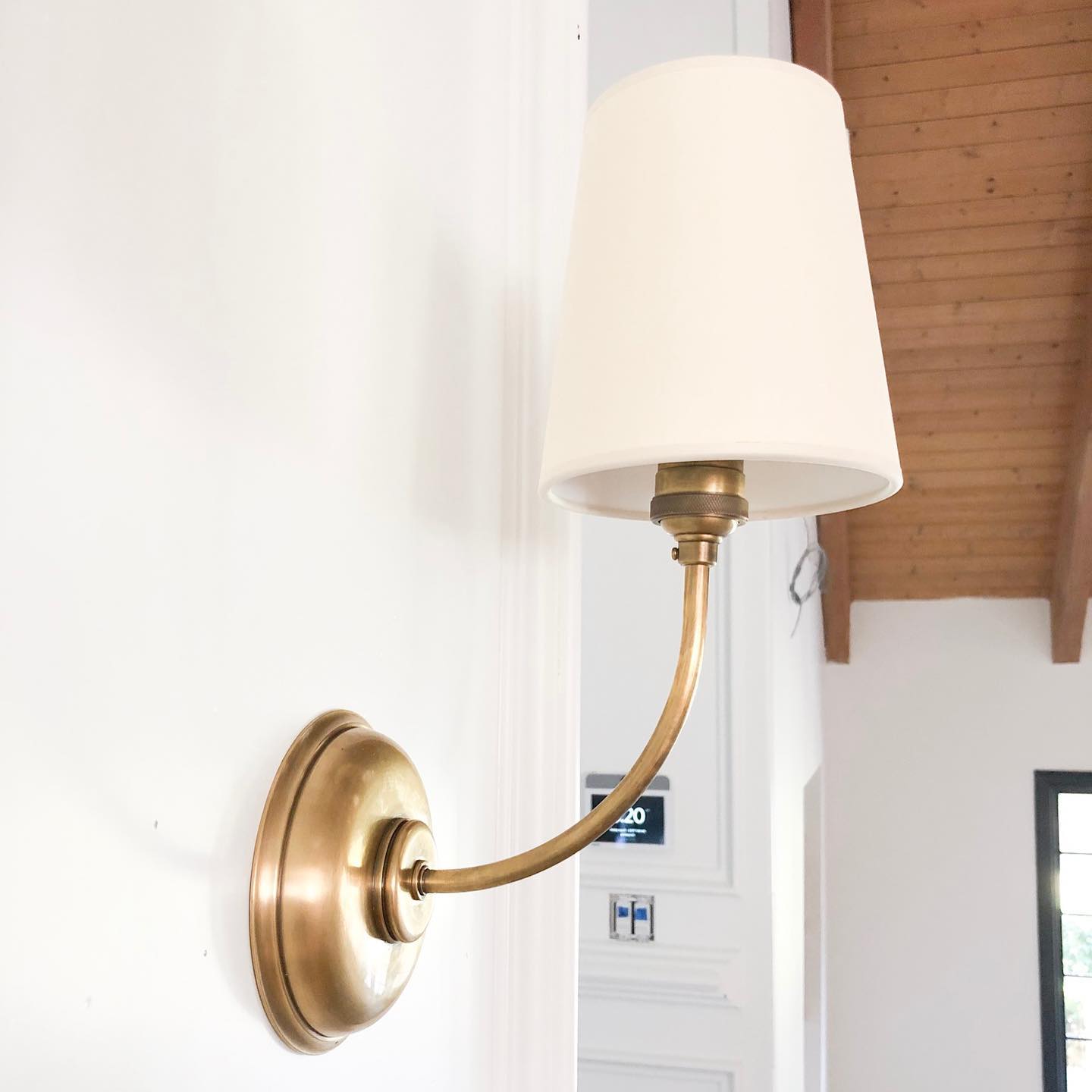 Victor Wall Lamp Black Bronze Fabric - Lamp Copper