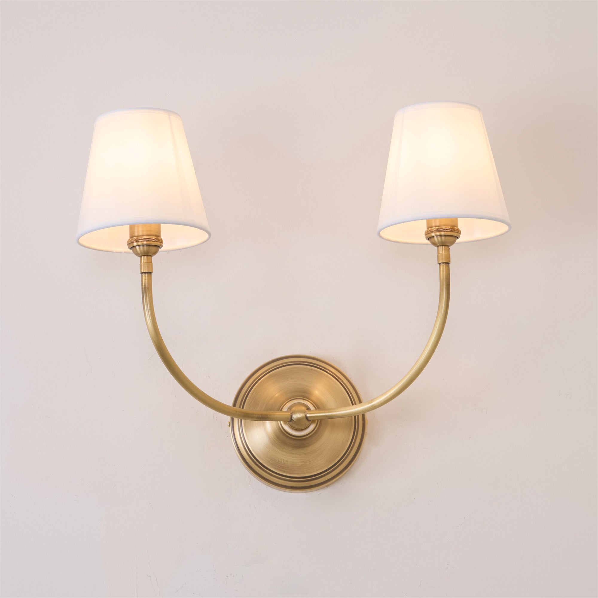 Victor Wall Lamp Black Bronze Fabric - Lamp Copper