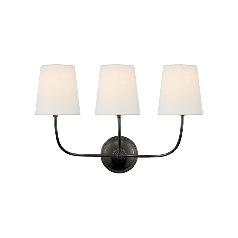 Victor Wall Lamp Black Bronze Fabric - Lamp Copper