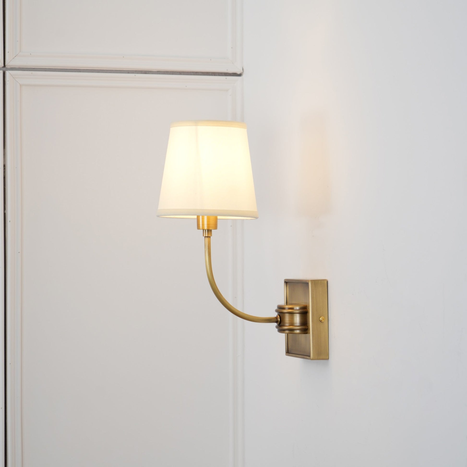 Victor Wall Lamp Black Bronze Fabric - Lamp Copper