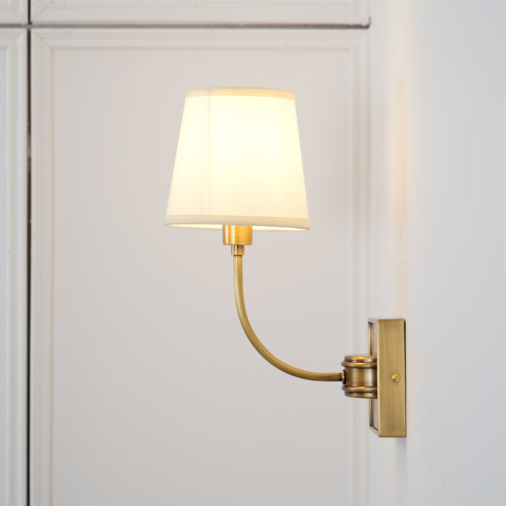 Victor Wall Lamp Black Bronze Fabric - Lamp Copper