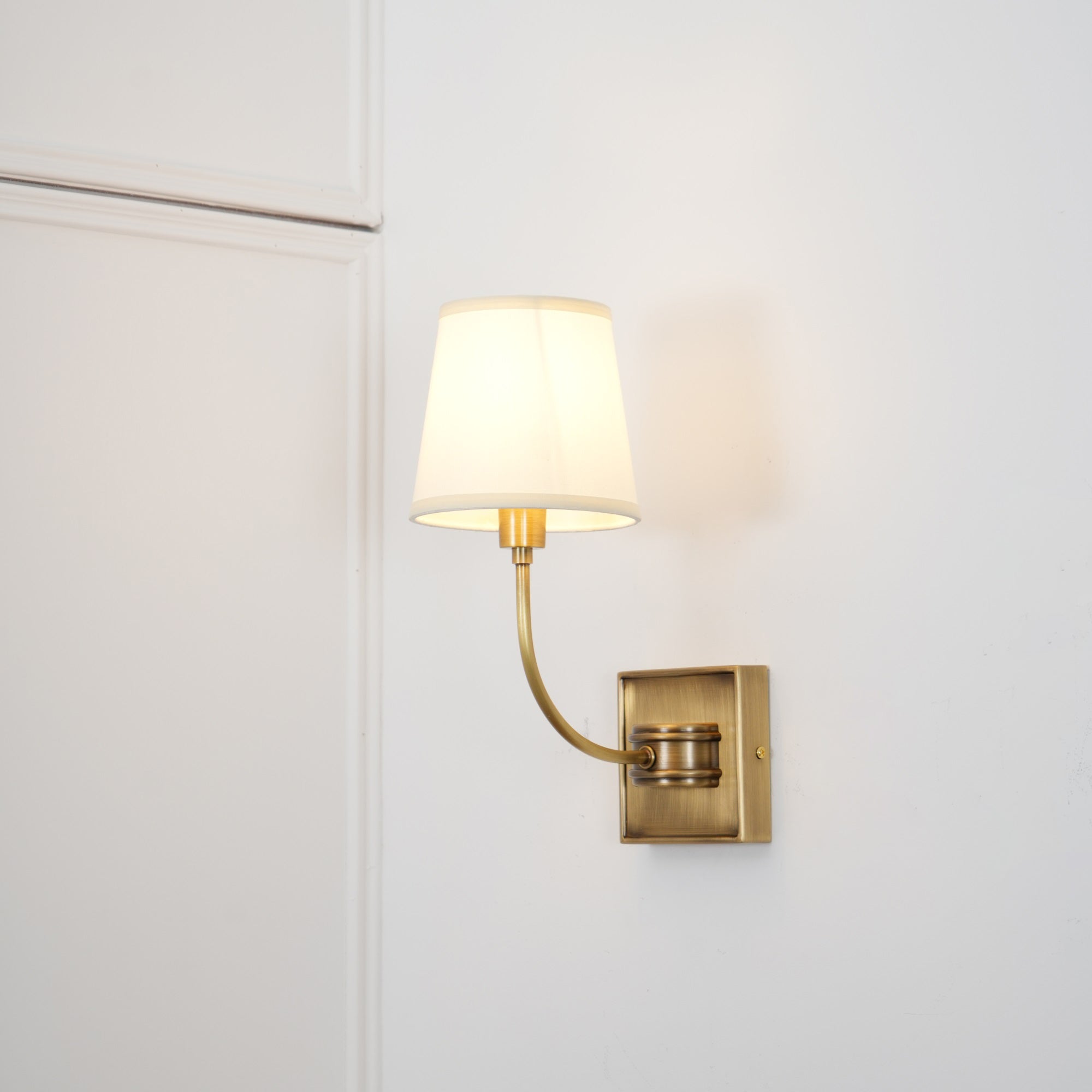 Victor Wall Lamp Black Bronze Fabric - Lamp Copper