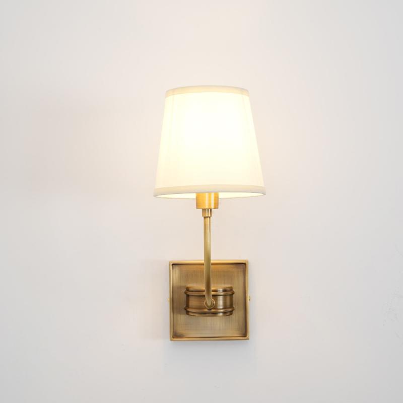 Victor Wall Lamp Black Bronze Fabric - Lamp Copper
