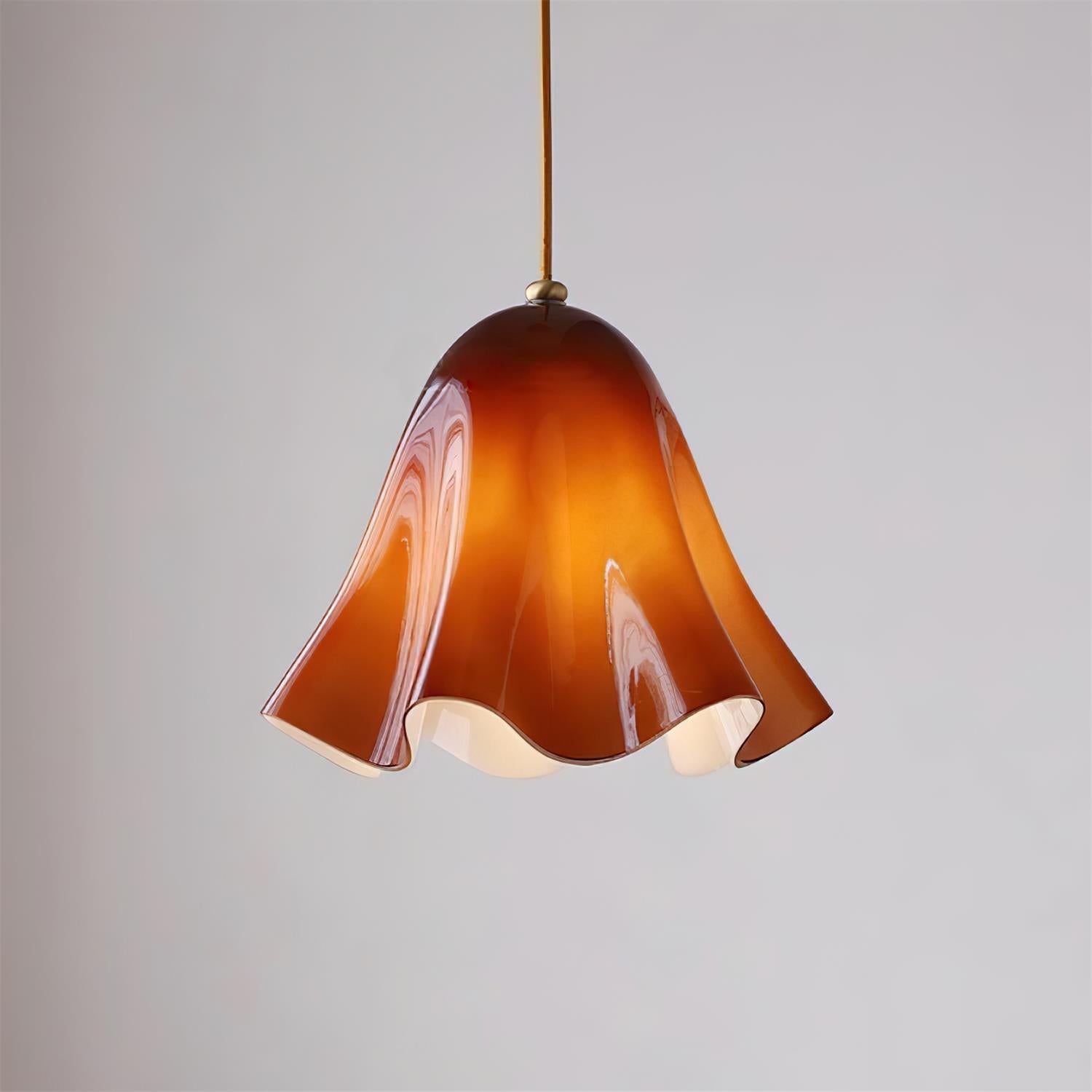Liora Bell Glass Pendant Light - Lamp Copper