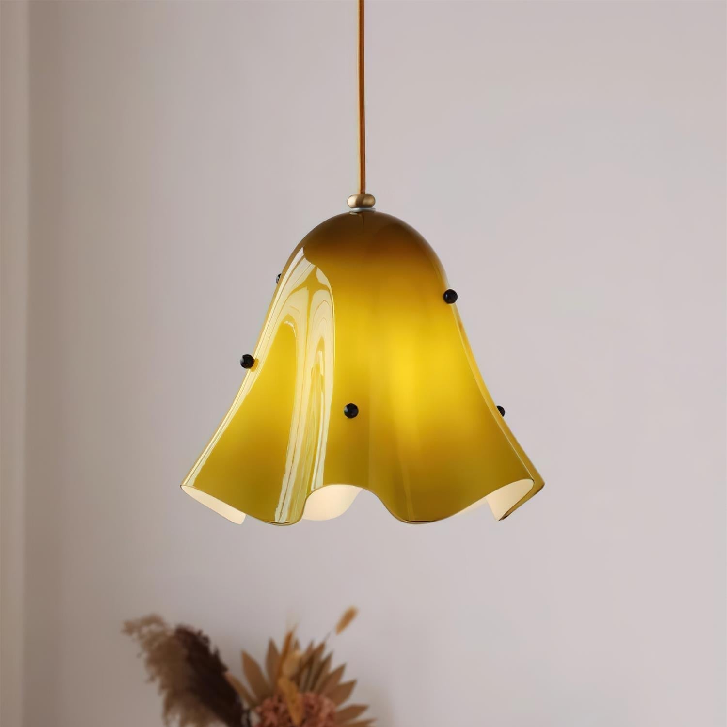 Liora Bell Glass Pendant Light - Lamp Copper