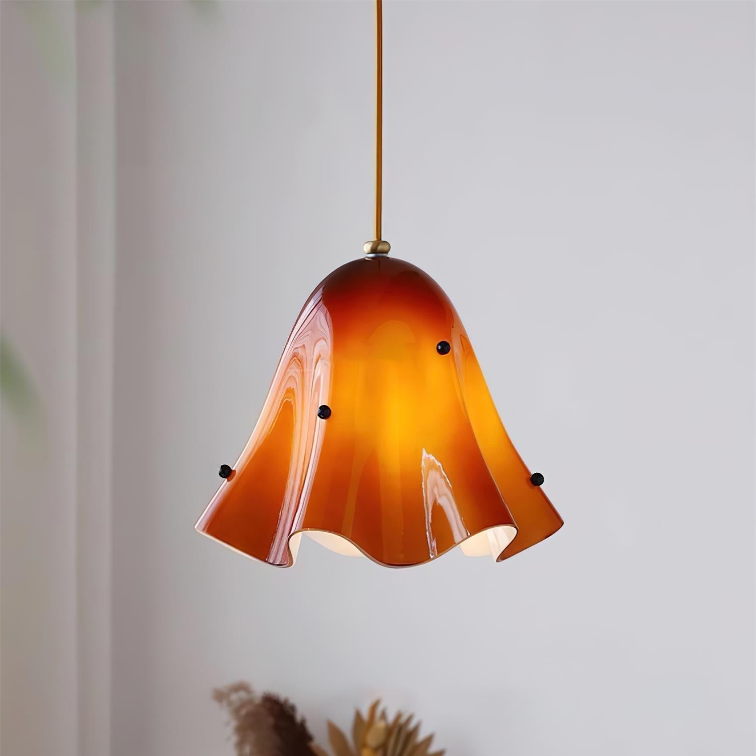 Liora Bell Glass Pendant Light - Lamp Copper