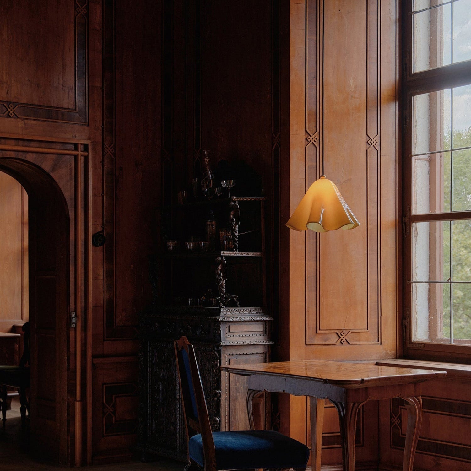 Liora Bell Glass Pendant Light - Lamp Copper