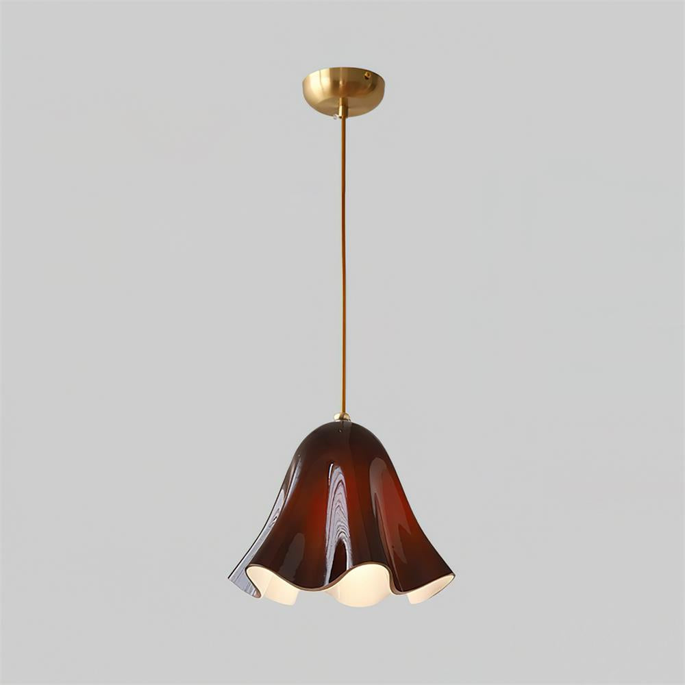 Liora Bell Glass Pendant Light - Lamp Copper
