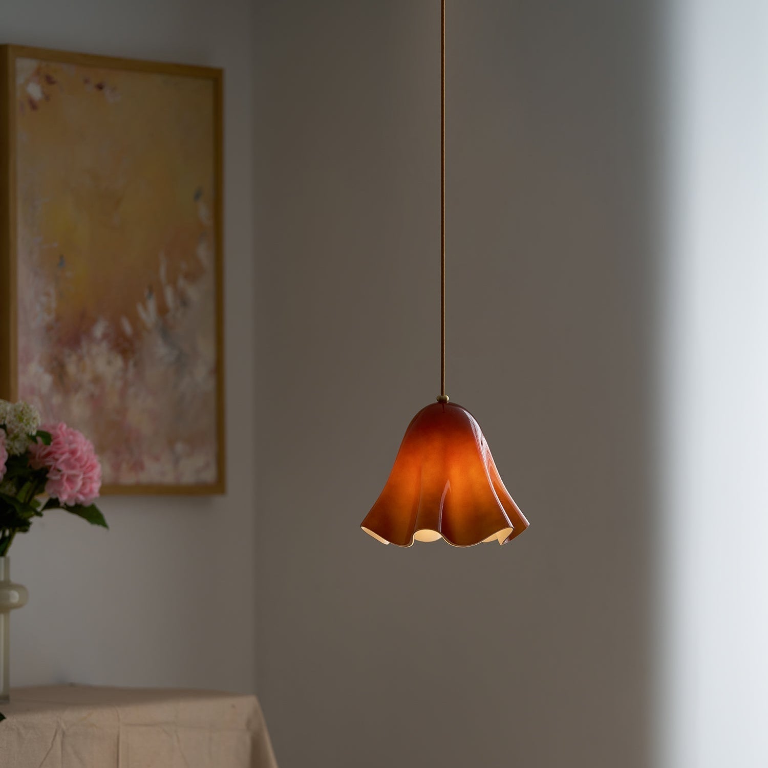 Liora Bell Glass Pendant Light - Lamp Copper