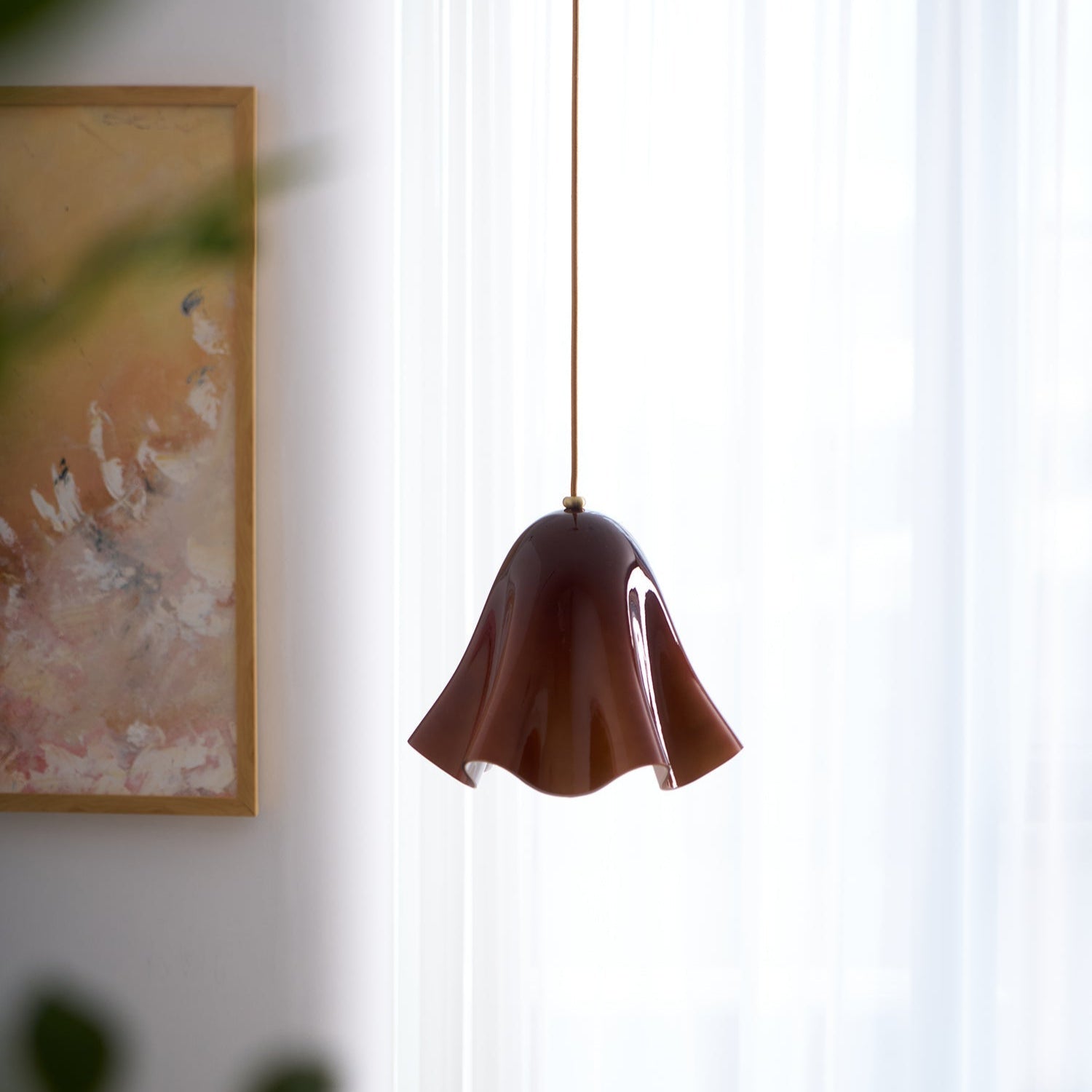 Liora Bell Glass Pendant Light - Lamp Copper