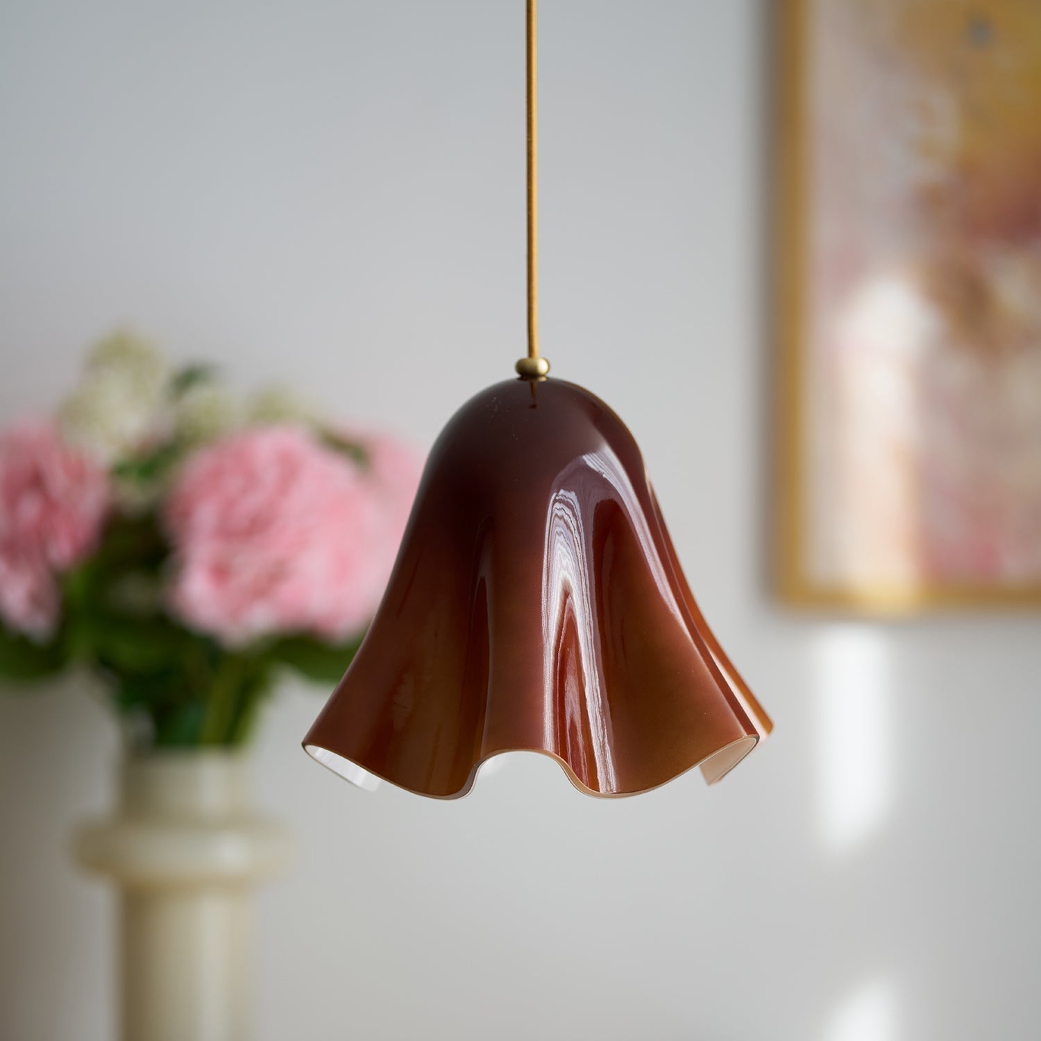 Liora Bell Glass Pendant Light - Lamp Copper