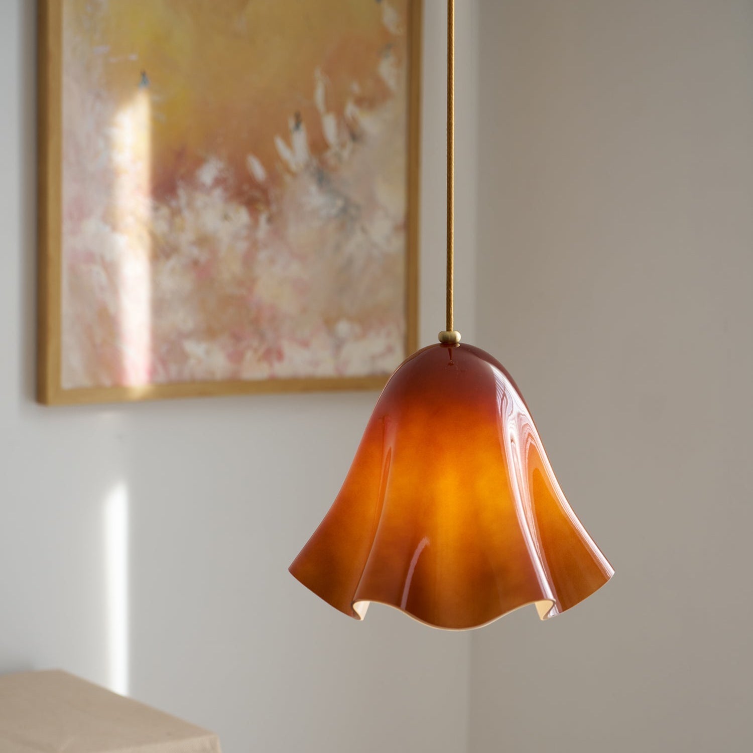 Liora Bell Glass Pendant Light - Lamp Copper