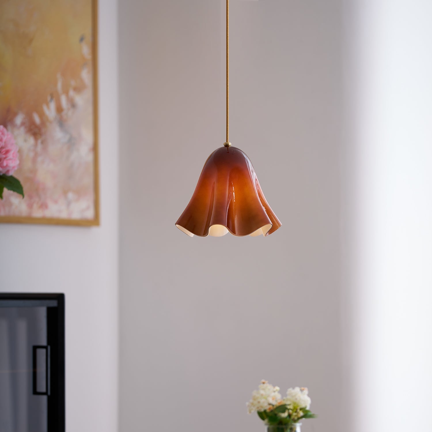 Liora Bell Glass Pendant Light - Lamp Copper