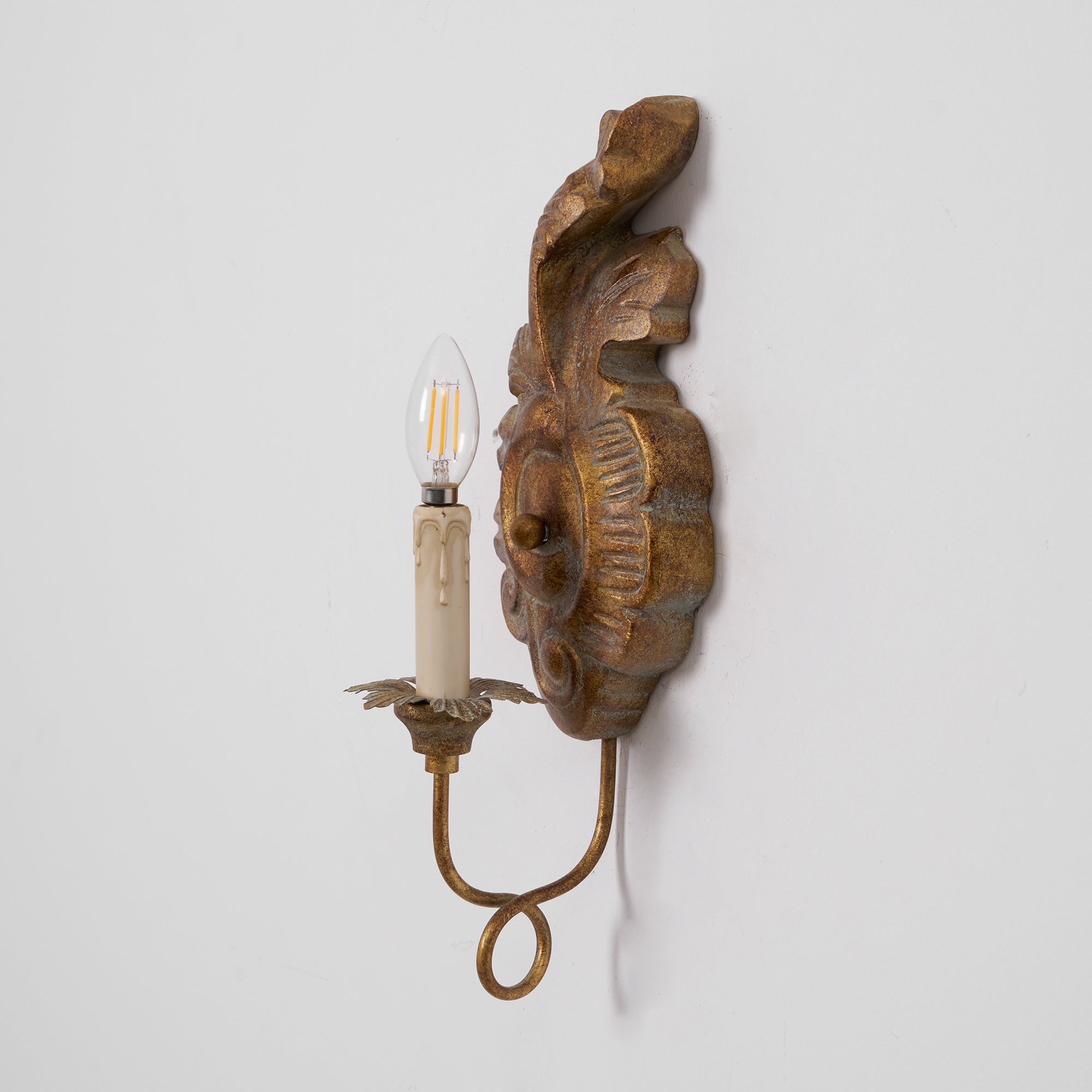 Louis Indoor Wall Lamp Wood - Lamp Copper