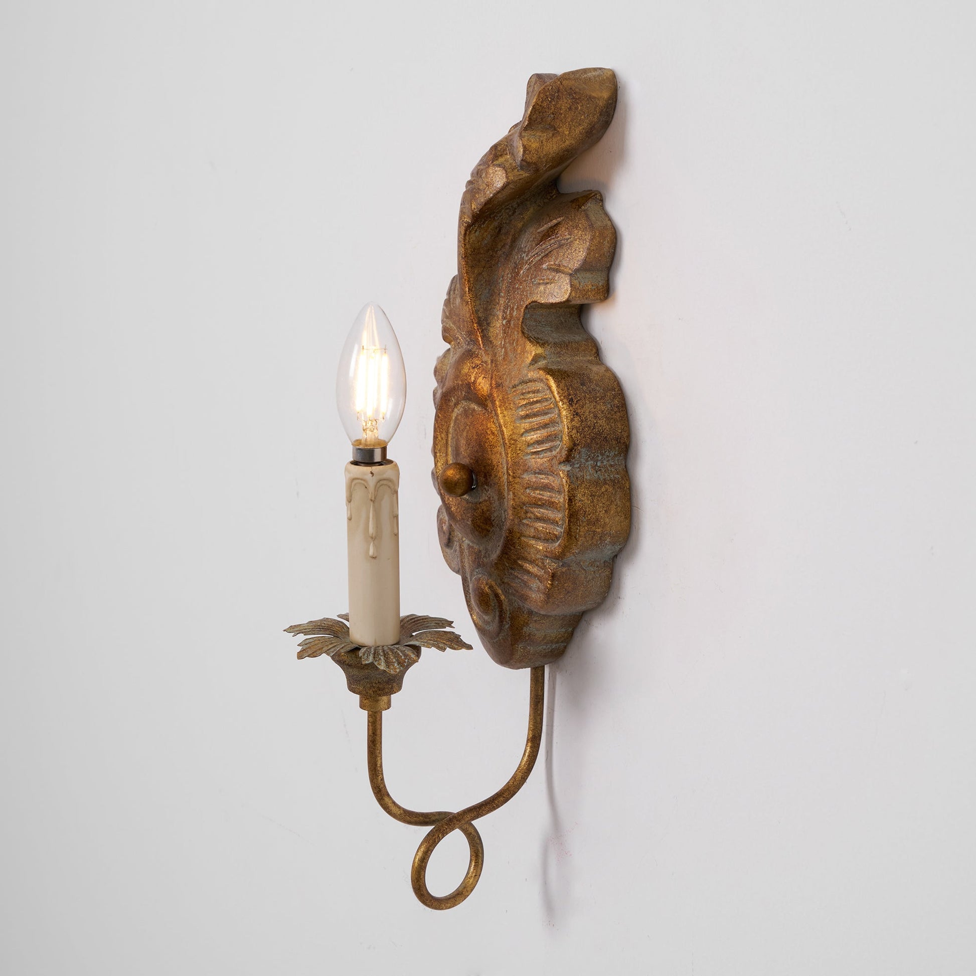 Louis Indoor Wall Lamp Wood - Lamp Copper