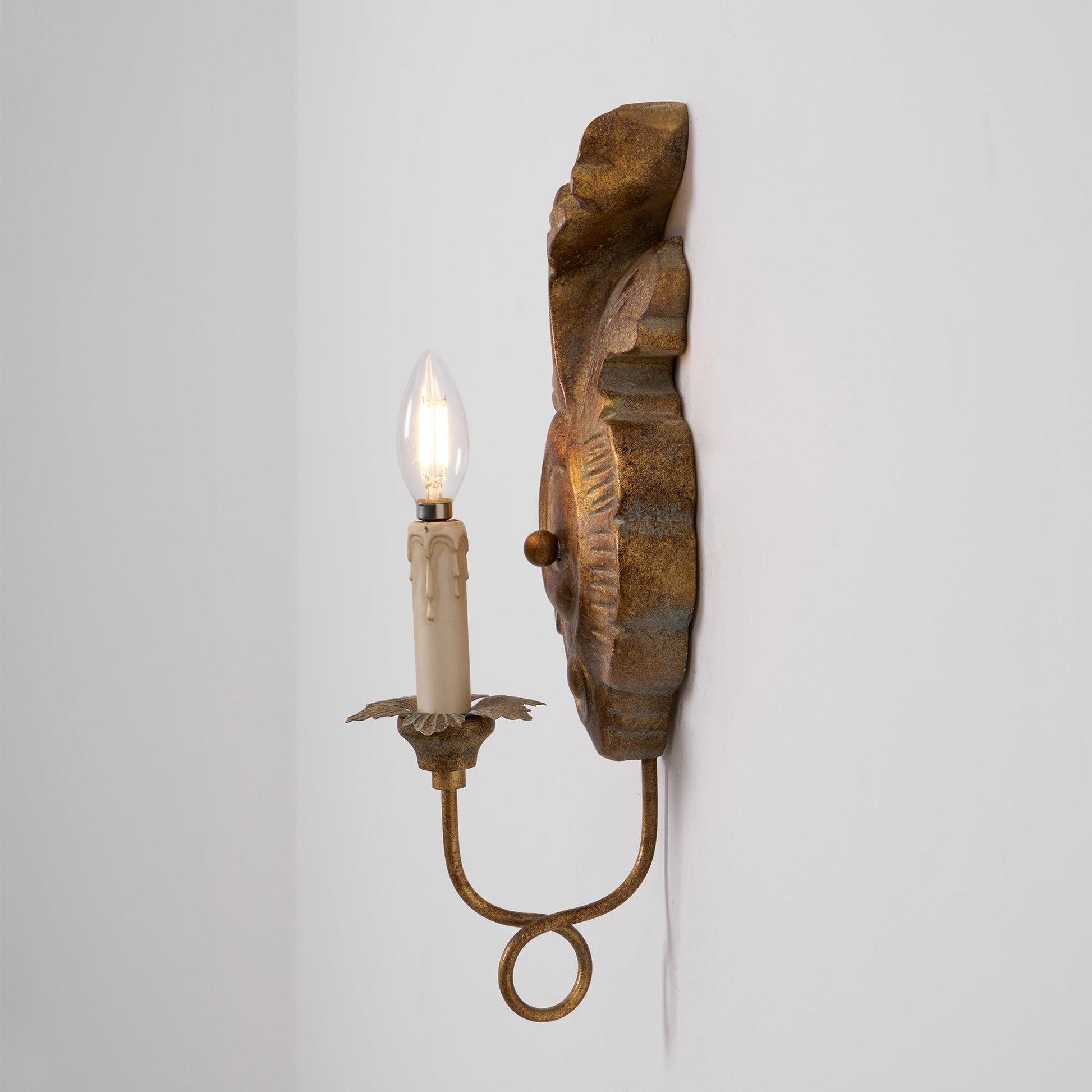 Louis Indoor Wall Lamp Wood - Lamp Copper
