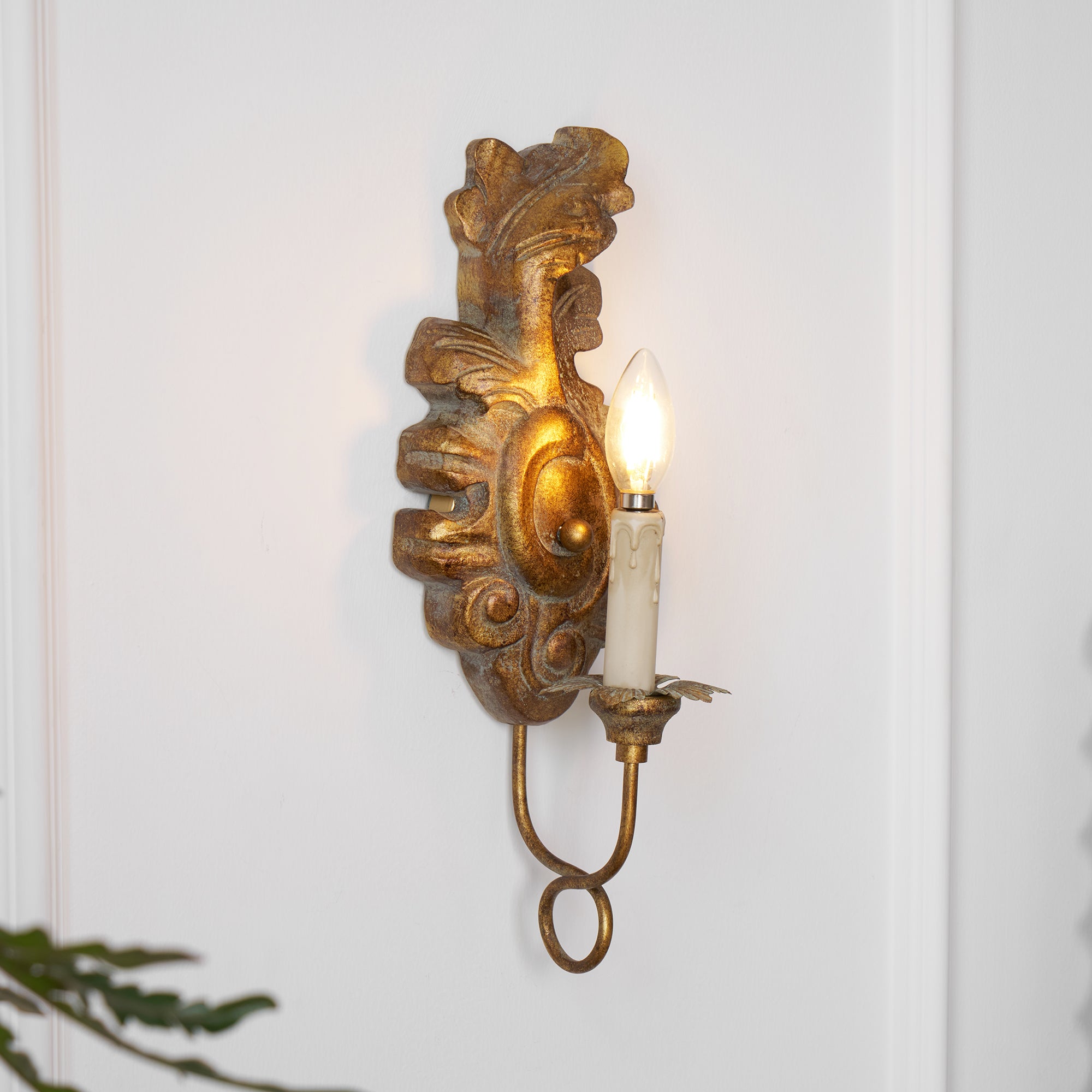 Louis Indoor Wall Lamp Wood - Lamp Copper