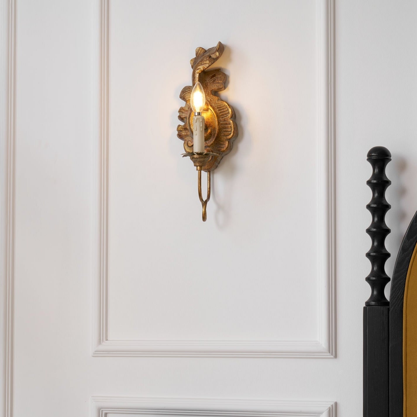 Louis Indoor Wall Lamp Wood - Lamp Copper