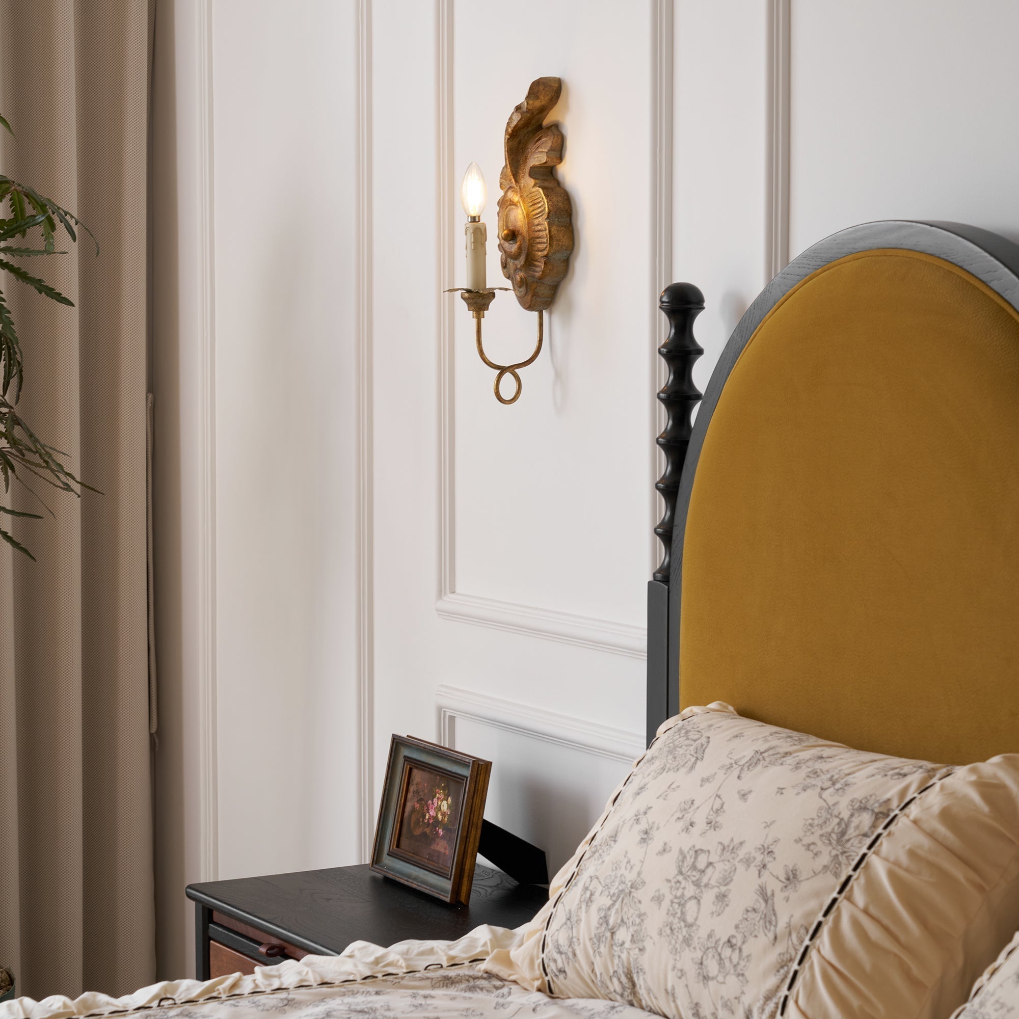 Louis Indoor Wall Lamp Wood - Lamp Copper
