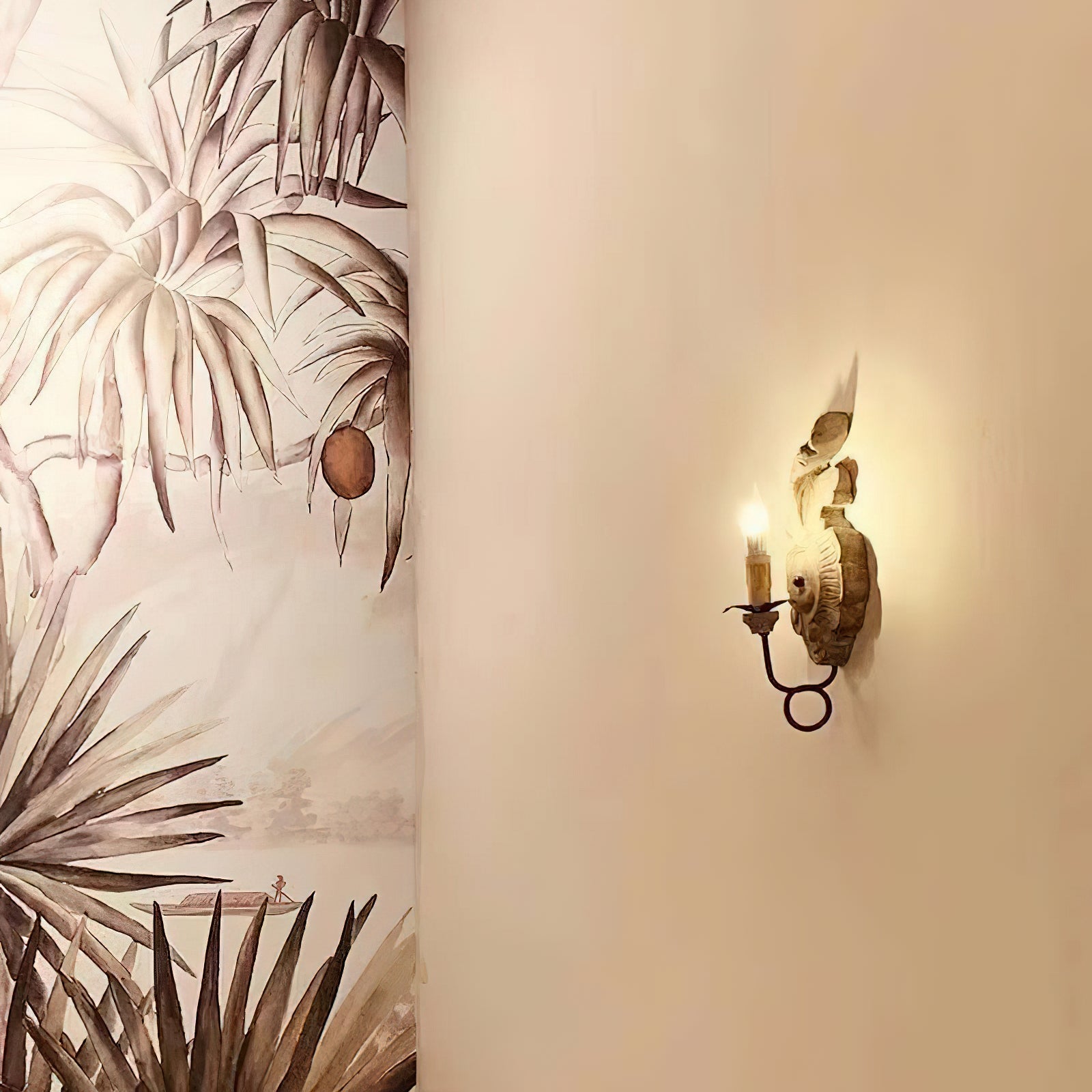 Louis Indoor Wall Lamp Wood - Lamp Copper
