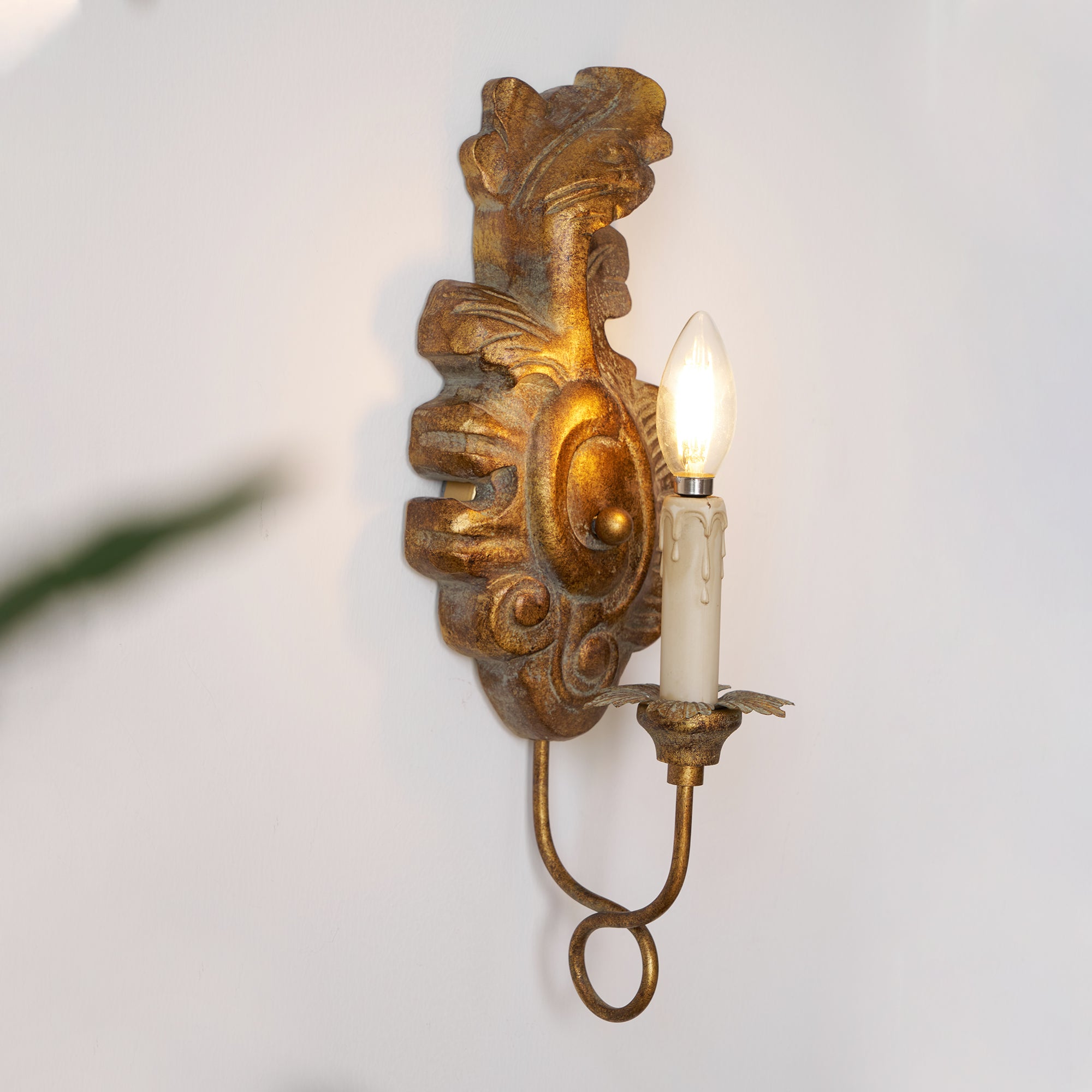 Louis Indoor Wall Lamp Wood - Lamp Copper